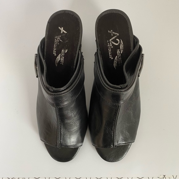 Aerosoles black faux leather open toe mule 7 - Picture 3 of 9